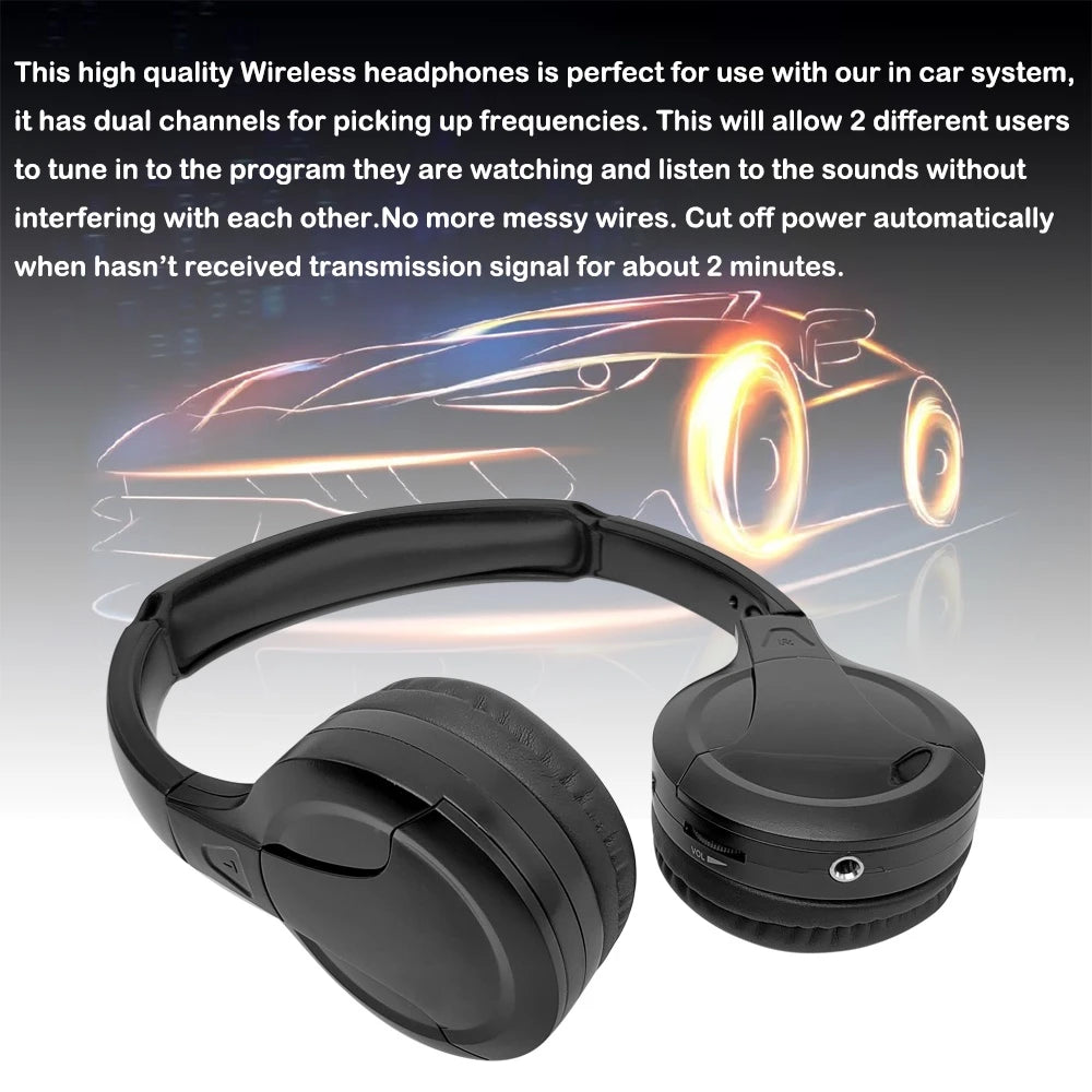 IR Infrared Wireless Headphone Stereo Foldable Car Headset Earphone Indoor Outdoor Music Headphones TV Headphone 2 Headphones