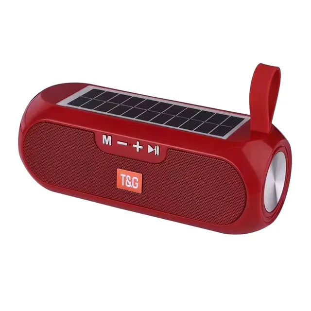 Mini Blue Wireless Speakers Music Sound Player Bluetooth Speaker Solar Charger Speaker