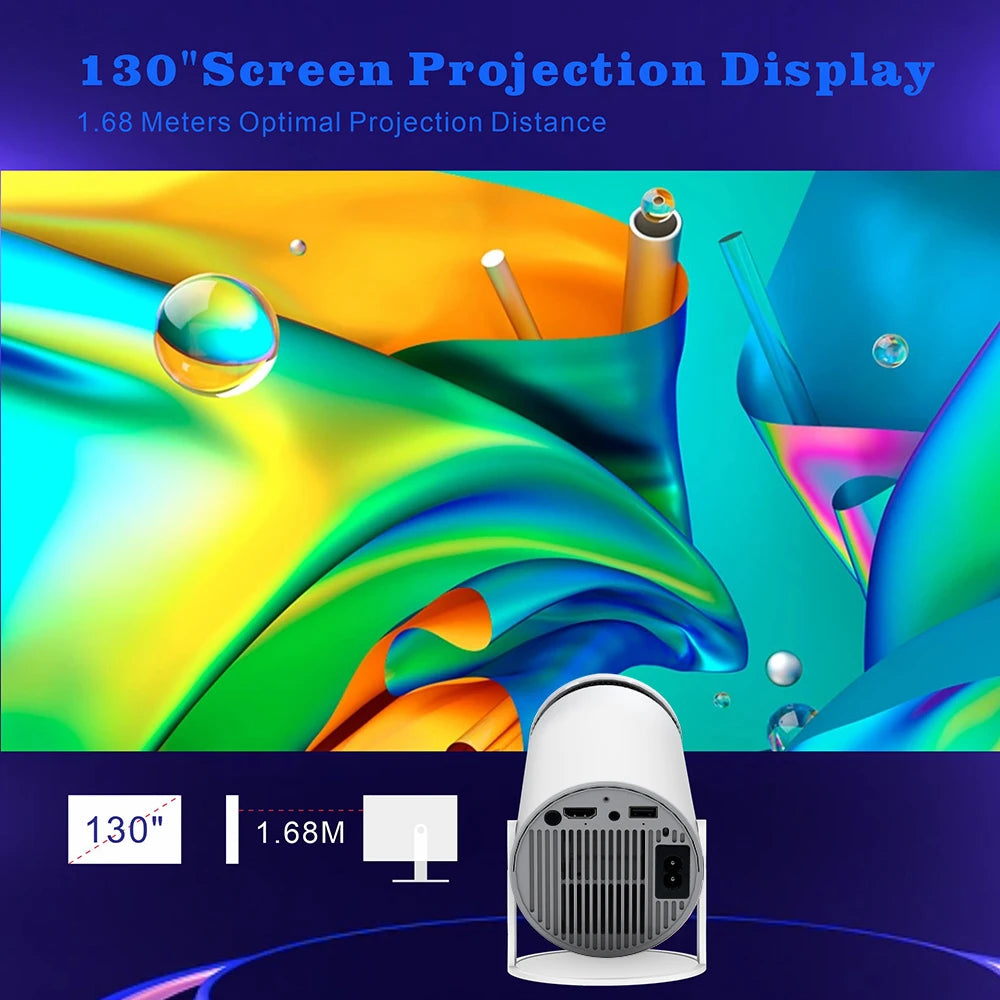 Hot HY300 Smart Portable Projecteur HY300 Pro Plus Projector Android 11 Wifi Game Proyector HY300 Pro+ Mini Video Projectors